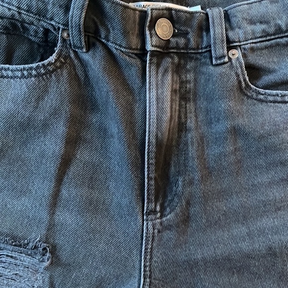 NWT Garage Denim Vintage Straight Black High Waist Distressed Jeans 0 24W - Picture 5 of 13